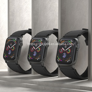 Proveedores de correa Correa de reloj inteligente transpirable de repuesto Correa de reloj de goma para <span class=keywords><strong>Apple</strong></span> <span class=keywords><strong>Watch</strong></span> <span class=keywords><strong>Todas</strong></span> <span class=keywords><strong>las</strong></span> <span class=keywords><strong>series</strong></span> con hebilla de acero inoxidable - Product Image 4