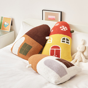 Coussins décoratifs pour <span class=keywords><strong>la</strong></span> <span class=keywords><strong>maison</strong></span>, décoration <span class=keywords><strong>de</strong></span> Noël en velours en forme <span class=keywords><strong>de</strong></span> <span class=keywords><strong>maison</strong></span> pour le salon, coussins <span class=keywords><strong>de</strong></span> canapé - Product Image 2