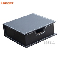 Porte-notes et porte-cartes de visite de bureau LG8111, boîte organisatrice multifonctionnelle pour tiroirs et usage scolaire, en cuir PU, cadeau d'affaires