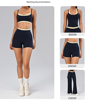 Soutien-gorge de sport long à col en U pour femme, haut de sport athlétique, débardeur de sport
