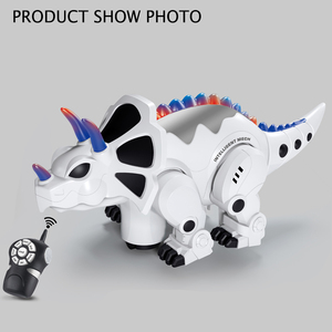 Jouet <span class=keywords><strong>robot</strong></span> <span class=keywords><strong>dinosaure</strong></span> électronique en plastique à piles Jacko Toys, marchant, avec musique et lumière - Product Image 2