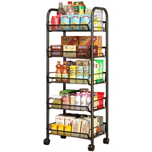 Estante <span class=keywords><strong>de</strong></span> Almacenamiento para Aperitivos BAIGANG, Estante Móvil <span class=keywords><strong>de</strong></span> Acero al Carbono <span class=keywords><strong>de</strong></span> 6 Niveles para Sala <span class=keywords><strong>de</strong></span> Estar, Cocina o Baño, Sin Necesidad <span class=keywords><strong>de</strong></span> Instalación - Product Image 1