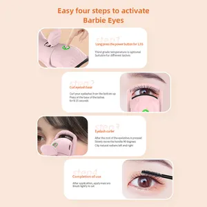 New Portable Electric Eyelash Curler With Fast Heating USB Charging Makeup Tool For Curling Eyelash Private Label Service