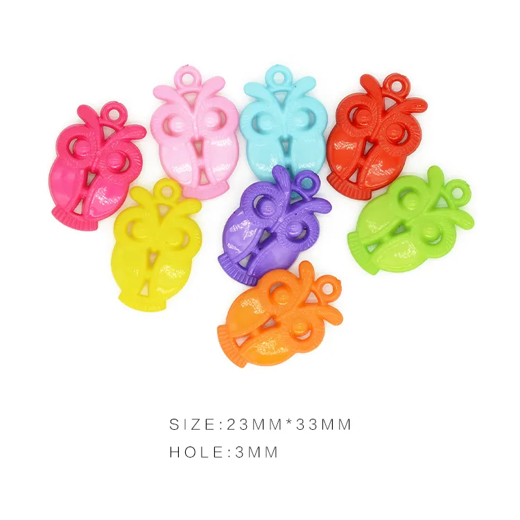 500g/bag DIY Jewelry Accessories beads plastic Animals owl-shape cartoon Beads acrylic for Headwear