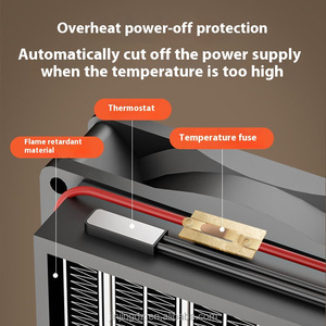 Calentador de ventilador térmico eléctrico portátil de 1500W con 2 configuraciones de calor y protección contra sobrecalentamiento para habitación pequeña del hogar - Product Image 4
