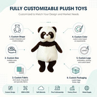Boneka Panda Duduk, Mainan Panda Besar untuk Dekorasi Kamar Bayi, Boneka Plushie yang Dapat Dipeluk untuk Hadiah Anak, Desain Khusus