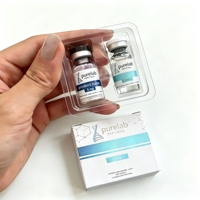 Étiquettes de sécurité holographiques mates, autocollants en peptides purs pour l'emballage de flacons en verre de laboratoire de 3 ml et 10 ml