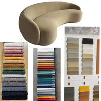 Sofá Cama Semicircular Moderno en Forma de C, Tapizado en Terciopelo, para Apartamentos, Hoteles y Salas de Espera