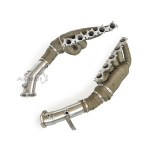Collecteur d'échappement à haut débit pour Lamborghini Hurricane STO 5.2 2020-2025, tuyau d'échappement en acier inoxydable avec bouclier thermique - Product Image 2