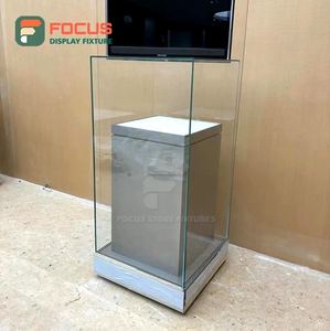 Premium Glass Display Cabinet Wooden Jewelry Counter <b>LED</b> <b>Light</b> Luxury Modern Jewelry Vitrine High End Display - Product Image 4