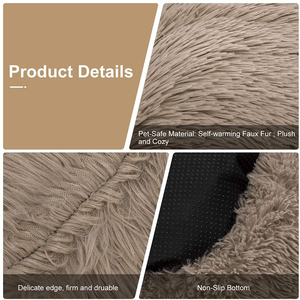 Großhandel Waschbare Multifunktionale Einfarbige Haustiermatte Großes Kissen Hundebett Beste Freunde Kunstfell Luxus-Haustierbett Abnehmbare Abdeckung - Product Image 5