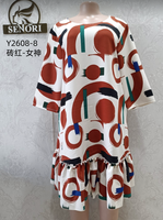 Gaun Quinceaera Voile Spandex Manis Klasik Cetak Korea untuk Wanita, Ramah Lingkungan, Pengiriman Gratis
