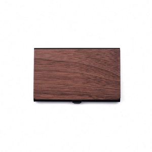 Wooden Business <b>Card</b> Box High-end Luxury Solid Wood Business <b>Card</b> Holder Enterprise Customized LOGO Business Gifts - Product Image 3