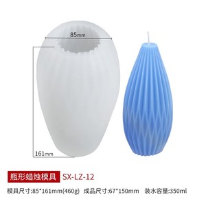 Diamond Teardrop <b>Candle</b> <b>Mold</b> Silicone DIY <b>Molds</b> For <b>Candle</b> Making Plaster Crafting Tapered Shape Transparent White - Product Image 5