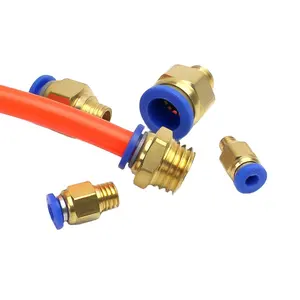 Série Pc Métrica Vários tipos Empurre Pneumático Reto Quick Connect Tube Fitting Connectors