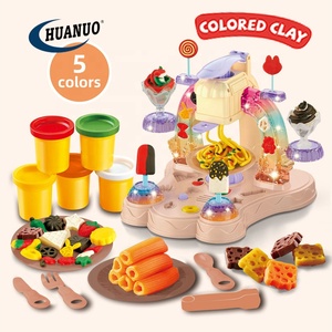 Enfants <span class=keywords><strong>Montessori</strong></span> bricolage coloré jouer pâte jouet ensemble Musical fabricant de crème glacée enfants cuisine modélisation couleur argile pour les enfants - Product Image 1