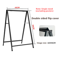 Stand Poster Lipat Logam A-Frame Heavy Duty 24 X 36 Inci, Dapat Disesuaikan, Perakitan Mudah, Modern, Portabel, Display Lantai