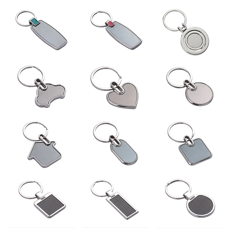 DIY Wholesale Engraveable Sublimation Metal Blank Stainless Steel Keychains Bulk