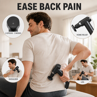 Pistolet de massage musculaire intelligent mini, 4 vitesses réglables, 4 têtes, faible bruit 42 dB, 460 g, portable, charge rapide Type C