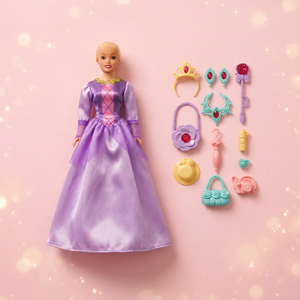Muñeca de Moda Princesa con Vestido Morado y Set de Accesorios para Niñas de 5 a 7 Años - Product Image 3
