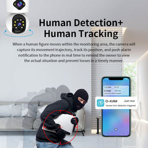 C992DR Caméra moniteur HD à double objectif Caméra de sécurité domestique Wifi Cctv connectée <span class=keywords><strong>au</strong></span> téléphone portable Caméra bébé audio bidirectionnelle - Product Image 3