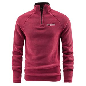 Gilet pull en polaire vert armée autrichien pour hommes, chemise décontractée de couleur unie à col montant et à manches longues (norme norvégienne) - Product Image 5