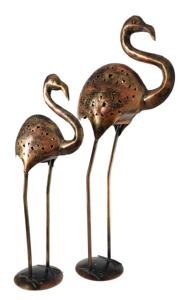 IRON CRAFT Ensemble de 2 statues de canards et grues vintage faites à la main, décoration de bureau intérieure/extérieure pour la maison et le bureau, cadeau de mariage - Product Image 5