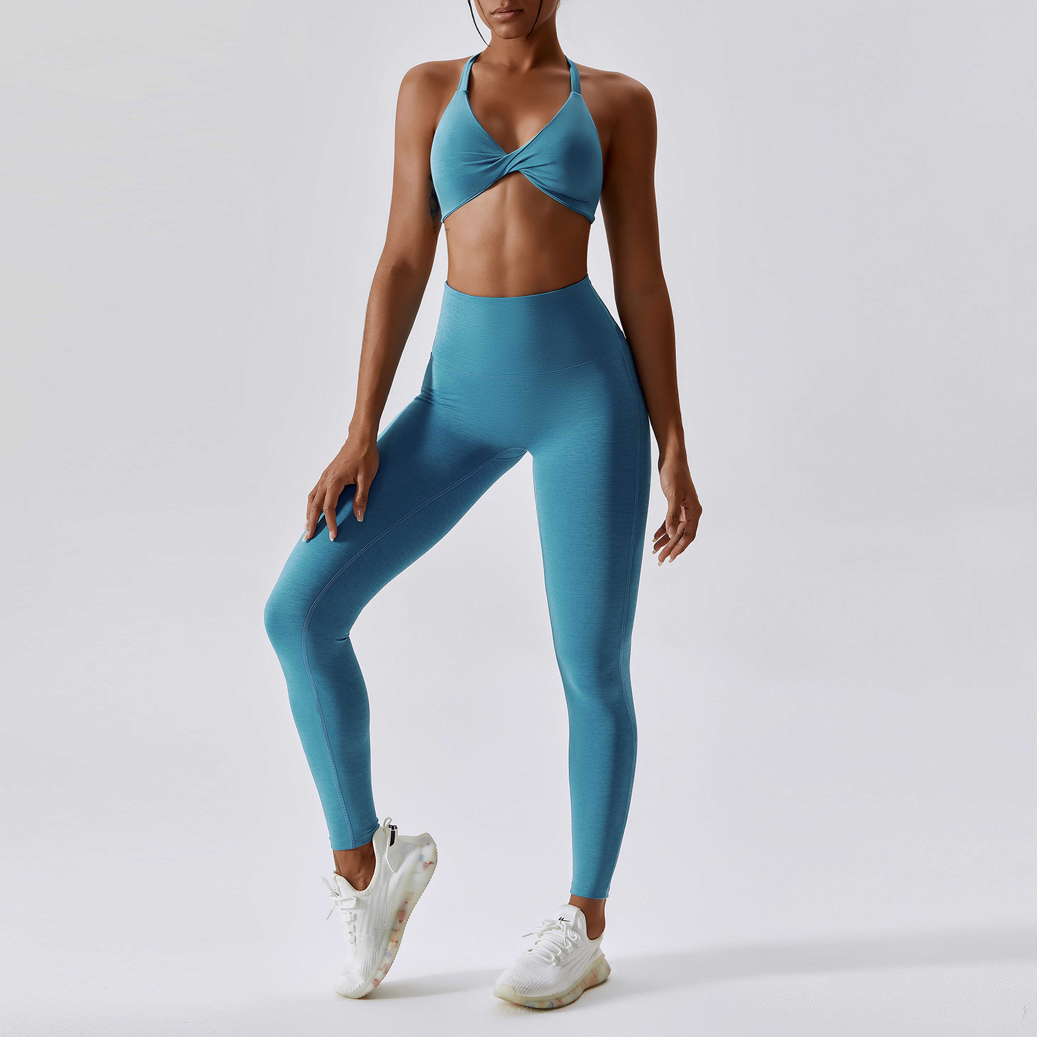 Soutien-gorge bleu + leggings