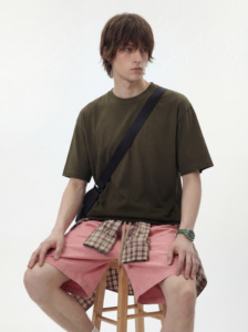 批发重型350gsm 100%棉干触感单面平纹无印花T恤制造商，专为街头服饰生产 - Product Image 2