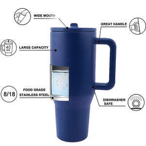 Nouvelle Tasse de Voyage Isotherme Simple Anti-Fuite de 40 oz avec Poignée et Couvercle à Paille, Logo <span class=keywords><strong>Personnalisé</strong></span>, Modèle 2026 - Product Image 4