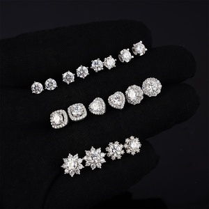 Bông tai cài vặn kiểu cổ điển 3mm-10mm, trang sức cao cấp, bạc 925, đá moissanite VVS, dành cho nam và nữ - Product Image 4