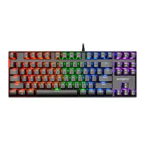 87 Toetsen Wired Full Sleutels Anti-Ghost Rgb Gaming Mechanische Toetsenbord Voor Pc