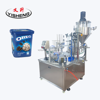 Machine de remplissage et de scellage rotative automatique de haute qualité pour boissons, yaourts, gelées, crèmes glacées, confitures et chocolat, 250 ml, 1 gobelet