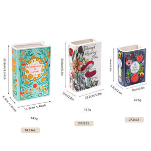 Tarro de almacenamiento estilo libro Tao Zhizhi, jarrón rectangular multifuncional para utensilios de cocina y flores, contenedor decorativo para regalo - Product Image 2