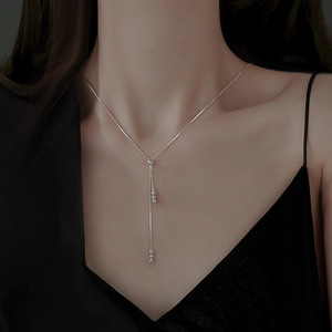 Collana con Nappa di Perline Rotonde in Rame, Choker Regolabile Stile Sportivo, Catena in Bambù Unisex Design <span class=keywords><strong>Felpa</strong></span> - Product Image 2