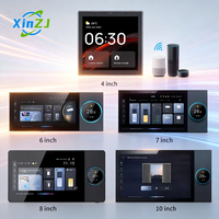 XZJ Musik-Hintergrundbeleuchtung 4 6 7 8 10 Zoll LCD-Bildschirm Wandschalter Elektrisch Drehbares Design BT Zigbee Tuya Smart Home Bedienfeld