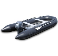 Precio al por mayor 3,6 m bote inflable 0,9mm PVC tubería de aire de alta presión y piso de aluminio barco de pesca