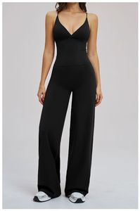 Pantalones Anchos Extra Largos con Cintura Cruzada, Diseño Nuevo OEN/ODM, para Mujer, Entrenamiento, Running, Pilates, Elásticos en Cuatro Direcciones - Product Image 4