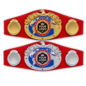 Customized Professional Breathable Comfortable Leather Boxing <b>Wrestling</b> MMA & Judo Championship Belt for Martial Arts Training - Product Image 1