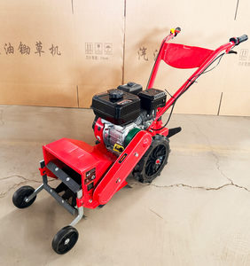 Motocultor a Gasolina de Empuje Manual, Máquina <span class=keywords><strong>Desbrozadora</strong></span> y Cultivadora <span class=keywords><strong>con</strong></span> Abridor de Surcos, Escardadora y Timón Rotativo - Product Image 4