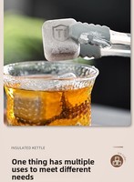 Glaçons carrés réutilisables à refroidissement rapide en acier inoxydable 304 avec placage en titane de qualité alimentaire pour whisky
