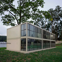 Petite Maison Mobile Préfabriquée Maison Modulaire Portable de Deux Chambres à Coucher Maison Conteneur Extensible de 20 pieds avec Toit Triangulaire
