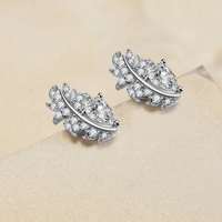 Collection de mariée, boucles d'oreilles en argent sterling 925 plaqué rhodium avec CZ, cadeau pour mariage, demoiselle d'honneur