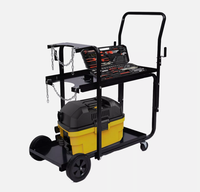 Chariot de soudage robuste avec poignée, chaîne et crochet, chariot de soudage en acier à 4 niveaux pour atelier, plateforme d'achat chinoise
