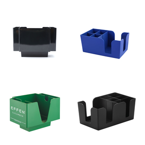 Organizador de Barra de Plástico Negro y Verde Personalizado con <span class=keywords><strong>6</strong></span> Compartimentos, Accesorios Duraderos para Alemania Pabst Gaffel <span class=keywords><strong>Becker</strong></span> - Product Image 5