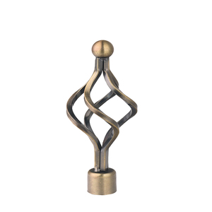 Barra <span class=keywords><strong>de</strong></span> cortina clásica simple <span class=keywords><strong>de</strong></span> 28mm <span class=keywords><strong>con</strong></span> remate para decoración del hogar resistente a la abrasión dos polos y cuatro hilos - Product Image 3