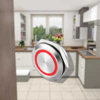 Sakelar Tombol Elektronik Langir IP67/IP65 Tahan Air 12V Beriluminasi Stainless Steel NO Self-locking Momentary 1NO Kombinasi