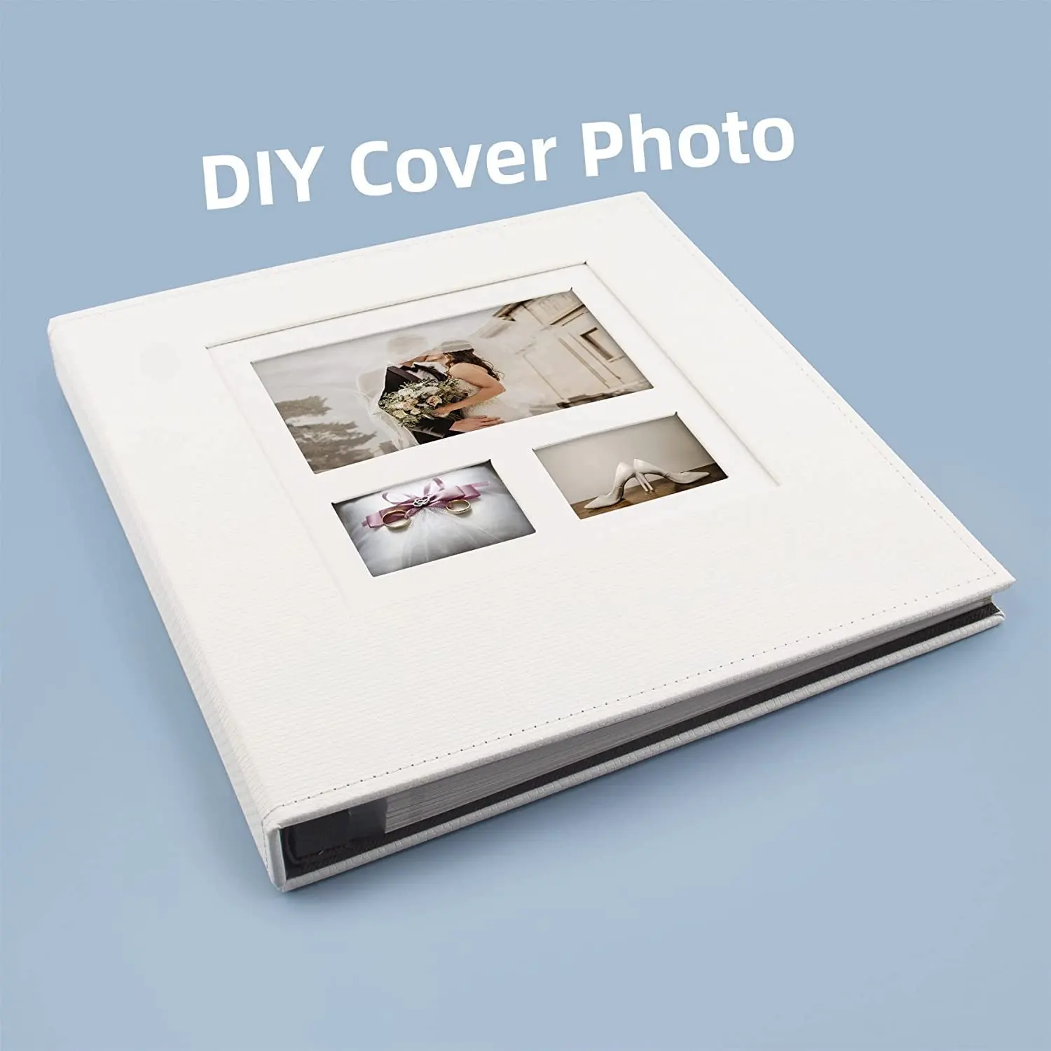 Álbum de fotos personalizado estilo scrapbook, álbum de fotos de capa DIY para casamento, crianças, livro de fotos personalizável, álbum de cartões
