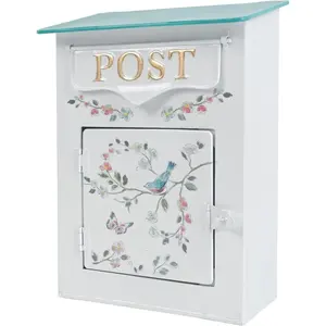 Buzones de montaje en pared para exterior <span class=keywords><strong>Vintage</strong></span> buzones de correo para casa caja de gota de Metal estilo antiguo encanto nostálgico hogar decorativo blanco - Product Image 1