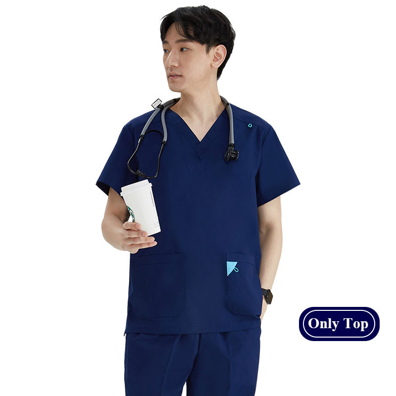 Top corto azul marino claro para hombres